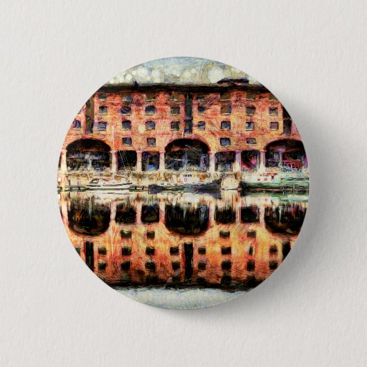 Liverpool Albert Dock Van Gogh Button (Vorderseite)