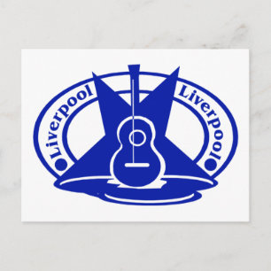 Liverpool blau postkarte