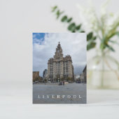 Liverpool Blick auf das Gebäude Postkarte (Stehend Vorderseite)