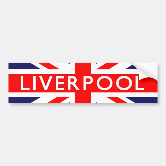 Liverpool: Britische Flagge Autoaufkleber (Vorne)