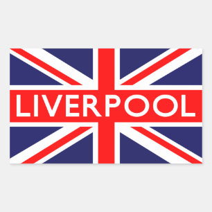 Liverpool: Britische Flagge Rechteckiger Aufkleber