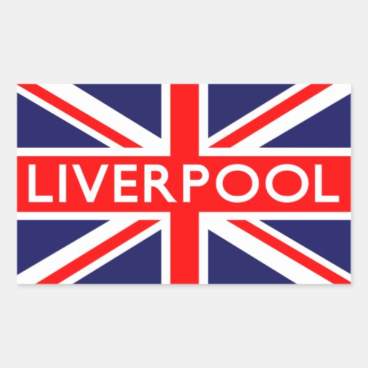 Liverpool: Britische Flagge Rechteckiger Aufkleber (Vorderseite)