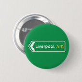 Liverpool, BRITISCHES Verkehrsschild Button (Vorne & Hinten)