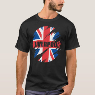 Liverpool British Flag England UK Gewerkschaft Ja T-Shirt