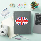 Liverpool British Union Jack Flagge oval Vinyl Aufkleber (iPad Hülle)