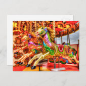 Liverpool Carousel Feiertagspostkarte (Vorne/Hinten)