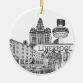 Liverpool Christmas Bauble Keramik Ornament (Vorne)
