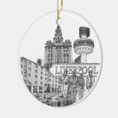 Liverpool Christmas Bauble Keramik Ornament (Links)
