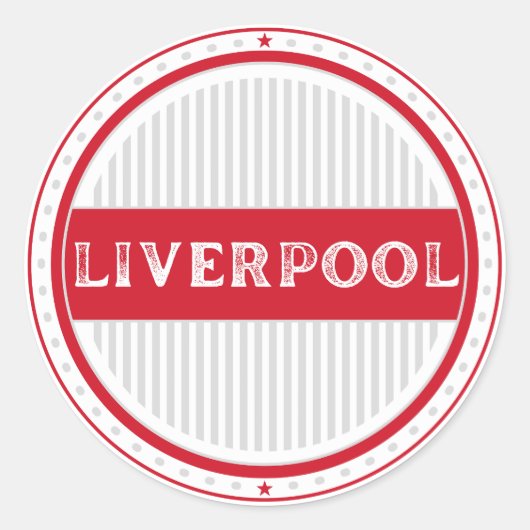 Liverpool City Pride Emblem – English Identity Runder Aufkleber (Vorderseite)