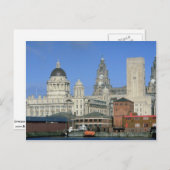 Liverpool city skyline, England, Großbritannien Postkarte (Vorne/Hinten)