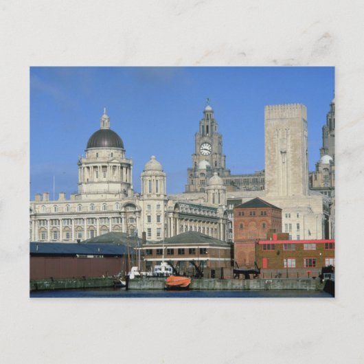 Liverpool city skyline, England, Großbritannien Postkarte (Vorderseite)