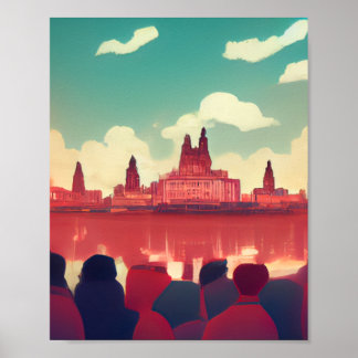 Liverpool Comic Style Poster