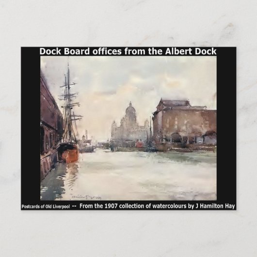 Liverpool Dock Vorstand von der Albert Dock. Postkarte (Vorderseite)
