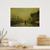 Liverpool Docks Zollhaus und Salthouse Docks, Poster (Küche)