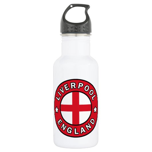 Liverpool England Edelstahlflasche (Vorderseite)