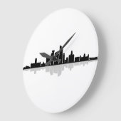 LIVERPOOL England Fußball City Skyline Silhouette Große Wanduhr (Winkel)