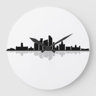 LIVERPOOL England Fußball City Skyline Silhouette Große Wanduhr