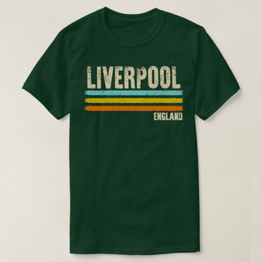 Liverpool England Retro T-Shirt (Design vorne)