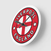 Liverpool England Runde Wanduhr (Winkel)