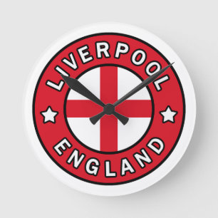 Liverpool England Runde Wanduhr