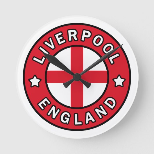 Liverpool England Runde Wanduhr (Vorderseite)