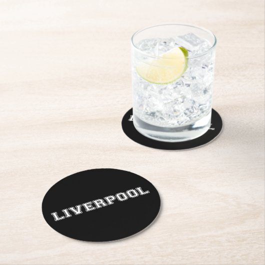 Liverpool England Runder Pappuntersetzer (Vor Ort)