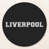 Liverpool England Runder Pappuntersetzer (Vorderseite)