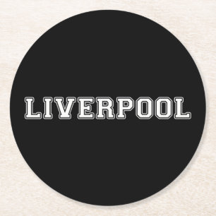 Liverpool England Runder Pappuntersetzer
