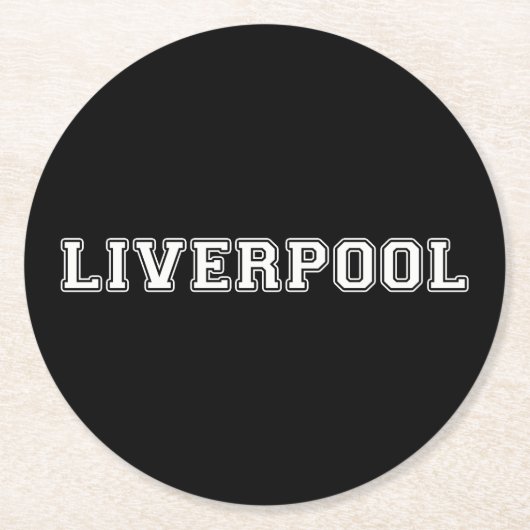 Liverpool England Runder Pappuntersetzer (Vorderseite)