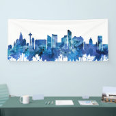 Liverpool England Skyline Blue Banner (Messe)