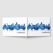 Liverpool England Skyline Blue Gästebuch (Voll)
