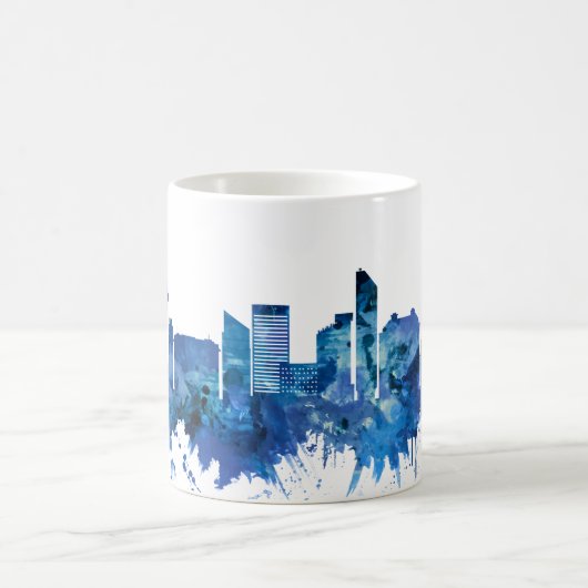 Liverpool England Skyline Blue Kaffeetasse (Mittel)