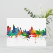 Liverpool England Skyline Einladung (Stehend Vorderseite)