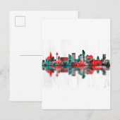 Liverpool England Skyline Einladungspostkarte (Vorne/Hinten)