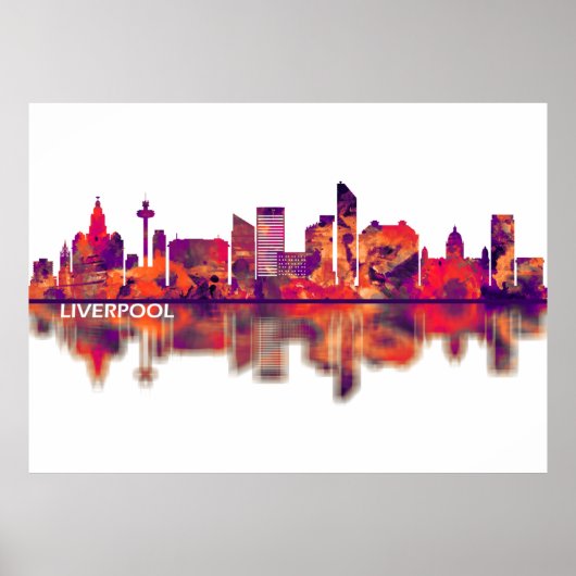 Liverpool England Skyline Poster (Vorne)