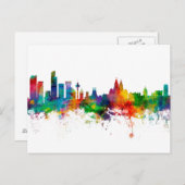 Liverpool England Skyline Postkarte (Vorne/Hinten)