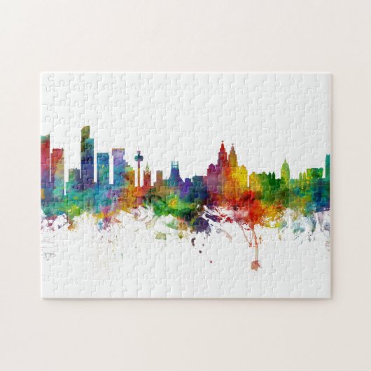 Liverpool England Skyline Puzzle (Horizontal)