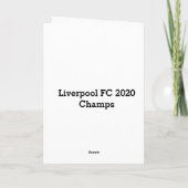 Liverpool Football-Geburtstagskarte Karte (Rückseite)