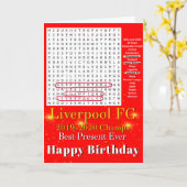 Liverpool Football-Geburtstagskarte Karte (Gelbe Blume)