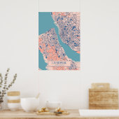 Liverpool - Großbritannien Breezy City Map Poster (Küche)