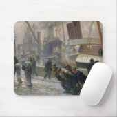Liverpool-Hafenarbeiter bei Dawn, 1903 Mousepad (Mit Mouse)