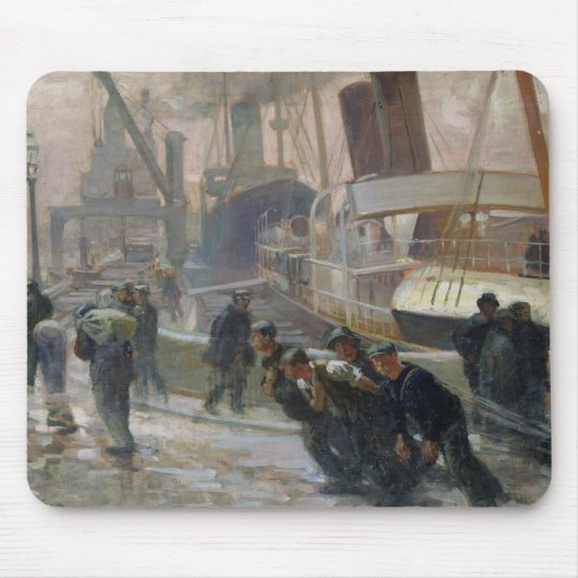 Liverpool-Hafenarbeiter bei Dawn, 1903 Mousepad (Vorne)
