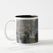Liverpool-Hafenarbeiter bei Dawn, 1903 Zweifarbige Tasse (Links)