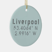 Liverpool Latitude Longitude Keramik Ornament (Rechts)