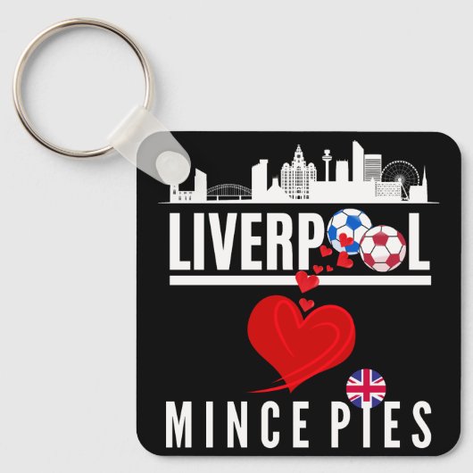 Liverpool Lieben Mincepies (Vorder- und Rückseite) Schlüsselanhänger (Vorderseite)