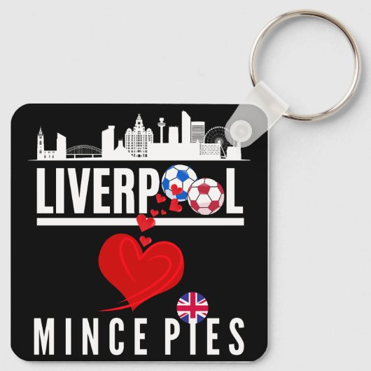 Liverpool Lieben Mincepies (Vorder- und Rückseite) Schlüsselanhänger (Rückseite)