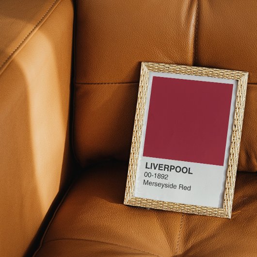 Liverpool Merseyside Red - Weiße Grenze Poster