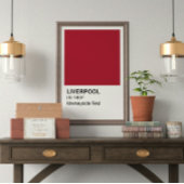 Liverpool Merseyside Red - Weiße Grenze Poster