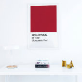 Liverpool Merseyside Red - Weiße Grenze Poster