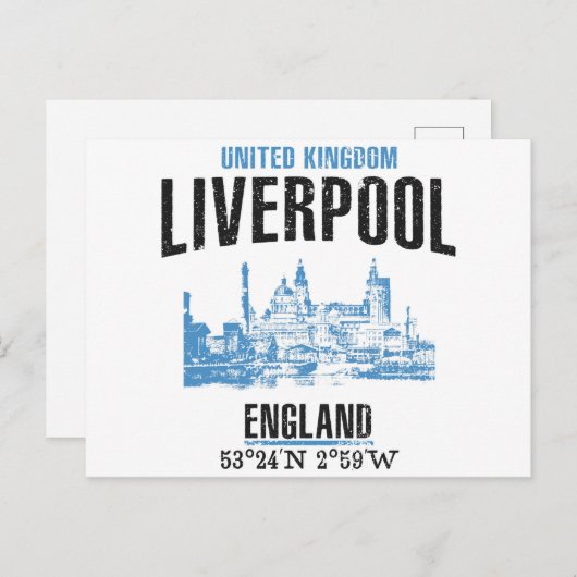 Liverpool Postkarte (Vorne/Hinten)